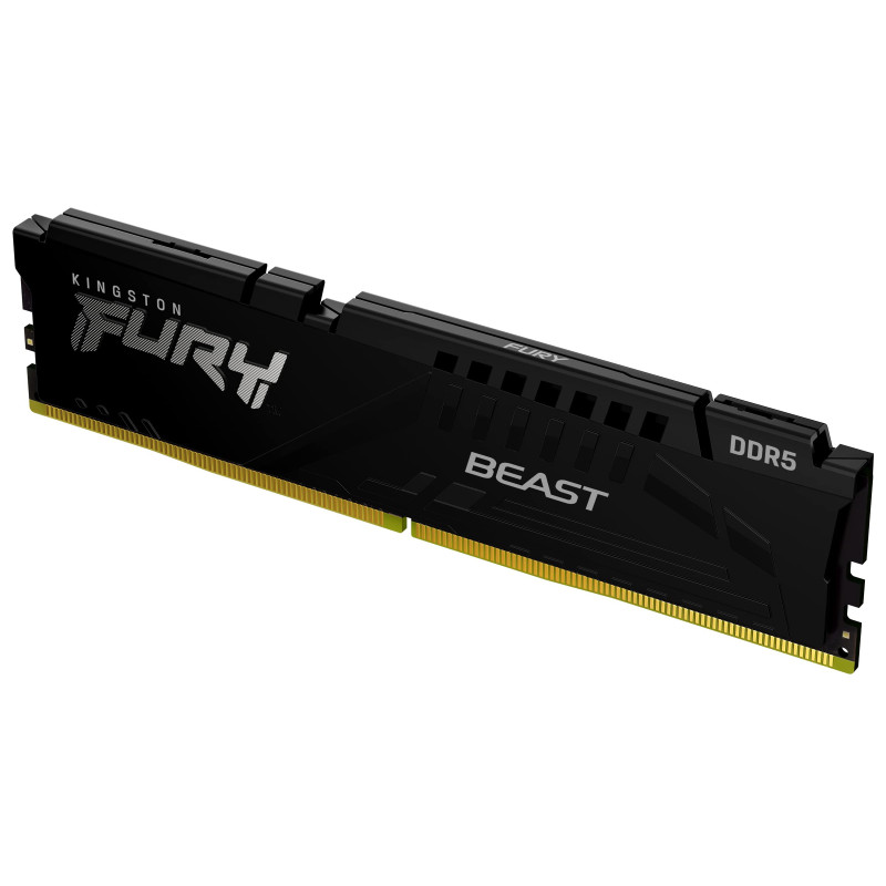 Kingston FURY Beast Noir DDR5 16Go 5600MT/s CL36 DIMM Mémoire pour PC de Gamer Module Simple AMD EXPO et Intel XMP - KF556C36BBE Kingston FURY Beast Noir DDR5 16Go 5600MT/s CL36 DIMM Mémoire pour PC de Gamer Module Simple AMD EXPO et Intel XMP - KF556C36BBE
