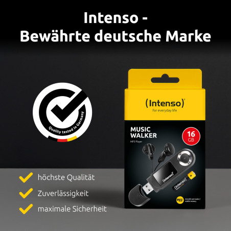 Intenso Lecteur MP3 Music Walker 16 Go Noir