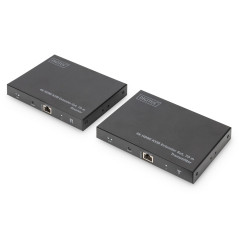 DIGITUS DS-55513 Extendeur KVM HDMI – UHD 4K 60 Hz – 70 m via câble LAN – Kit : émetteur et récepteur – Boucle de sortie, audio 