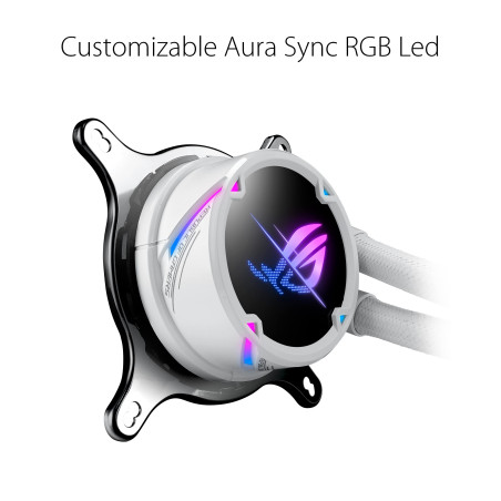 ASUS ROG Strix LC II 240 ARGB White Edition – Refroidisseur de processeur Liquide Tout-en-Un (2 x Ventilateurs radiateurs ROG de