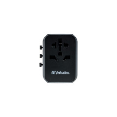 Verbatim Adaptateur de Voyage Universel UTA‑03 avec 2 Ports USB‑A et 3 Ports USB-C pour Ordinateur Portable, téléphone Portable,