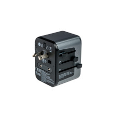 Verbatim Adaptateur de Voyage Universel UTA‑03 avec 2 Ports USB‑A et 3 Ports USB-C pour Ordinateur Portable, téléphone Portable,