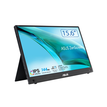 ASUS ZenScreen MB16AHG – Ecran PC Portable 15,6", FHD 1920 x 1080, Télétravail, IPS, 144Hz, USB-C, Mini-HDMI, Freesync Premium,