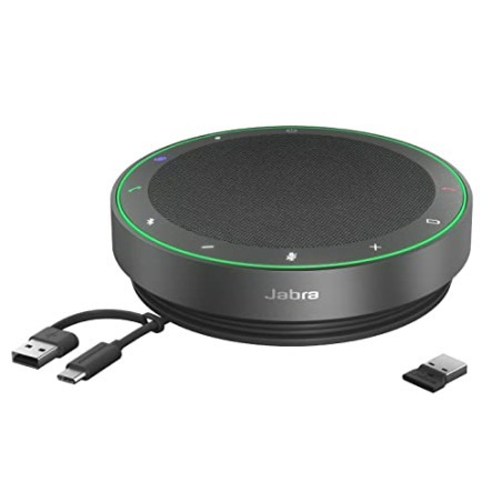 Jabra Speak2 75 Enceinte Bluetooth USB-A, 4 micros antibruit et Haut-Parleur 65 mm Pleine Gamme - Certifié MS Teams, Fonctionne