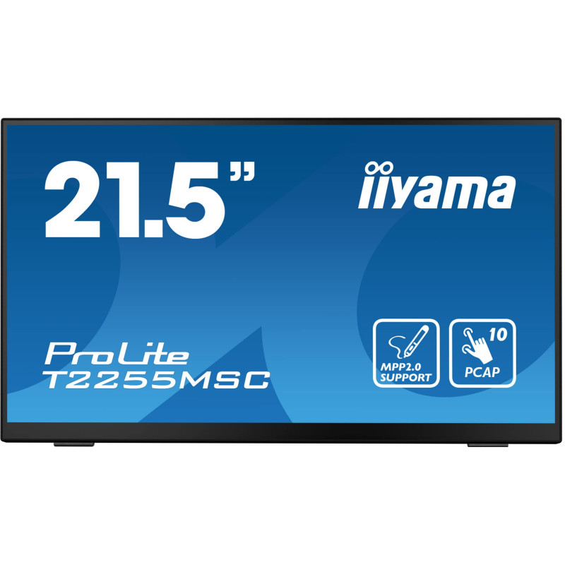 iiyama Ecran 21.5 Noir avec Verre Bord à Bord Tactile PCAP 10 Points FHD IPS 1920x1080 5ms 360cd/m² HDMI Displayport USB HUB HPs iiyama Ecran 21.5 Noir avec Verre Bord à Bord Tactile PCAP 10 Points FHD IPS 1920x1080 5ms 360cd/m² HDMI Displayport USB HUB HPs