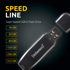 Intenso Speed Line - 512 Go - Clé USB 3.2 Gen 1x1, Noir