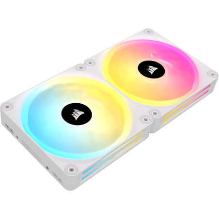 Corsair iCUE Link QX140 RGB à Dôme Magnétique de 140mm Ventilateurs - Double Ventilateurs Kit de Démarrage avec Le Hub du Systèm