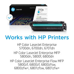 HP 213X Toner Laserjet Authentique Grande capacité Cyan
