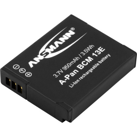 ANSMANN Batterie de Rechange A-Pan DMW BCM13E (1 PCE) – Batterie Appareil Photo 3,7V 950 mAh – Batterie Li-Po pour Panasonic Lum