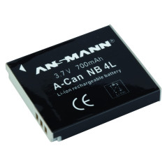 ANSMANN Batterie pour Appareil Photo Canon (1 PCE) – Batterie Li-ION Rechargeable A-Can NB 4L – Batterie de Rechange 3,7V 700 mA