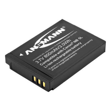 ANSMANN Batterie Appareil Photo A-Can NB 5 L (1 PCE) – Batterie de Rechange pour Appareil Photo numérique Canon – Batterie de Re