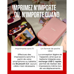 Canon Zoemini 2 Imprimante Photo Portable - Mini Imprimante Portable - Mini Imprimante Photo - Compacte et sans Fil - Bluetooth 