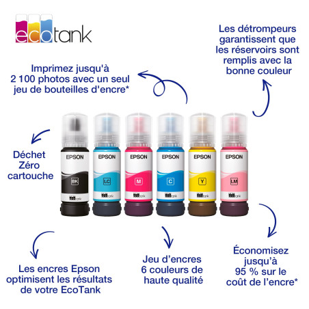 Epson 107 Black Ink Cartridge EcoTank 70ml for ET-18100 - C13T09B140