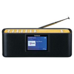 Lenco PDR-045 Radio Portable Dab+ - Radio Dab+ avec Bluetooth® - PPL FM - 5 Touches mémoire - Radio-réveil - Batterie intégrée -