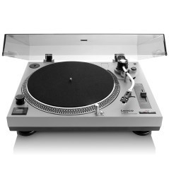 Lenco L-3809 Platine Vinyle - Platine DJ Direct Drive - USB - Préampli - 33 et 45 RPM - MMC - RCA - Sortie Ligne - Bleu Métallis