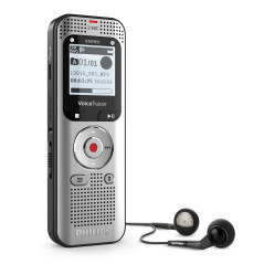 PHILIPS VoiceTracer DVT2015 Enregistreur Vocal, 8 Go, MP3, 2 Microphones stéréo. Licence d'essai Sembly AI: Transcription, résum