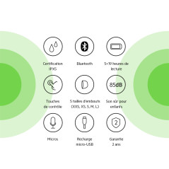 Belkin SOUNDFORM Nano, écouteurs enfants True Wireless, limite de 85 dB (protection auditive), apprentissage en ligne, école, ce