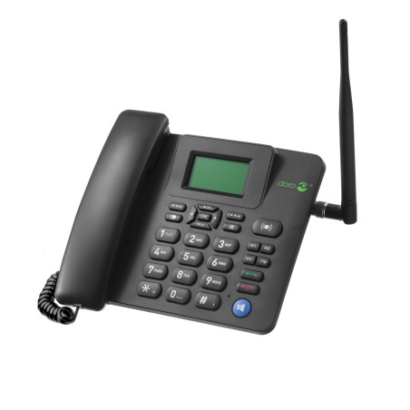 Doro 4100H téléphone Mobile 4G (Simphone LTE+3G+2G) - Mains Libres, Touche d'assistance, 3 mémoires directes, Radio FM, Carte Mi
