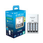 eneloop Basic Chargeur, pour 2 ou 4 Piles Rechargeables AA/AAA, 10h de Temps de Charge, 6 Fonctions de sécurité, 4 eneloop Piles