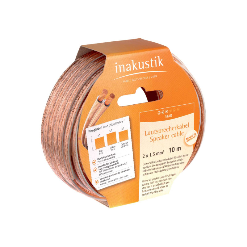 in-akustik Star Anneau Câble 20m Câble pr Haut-Parleur 2x1,5 mm in-akustik Star Anneau Câble 20m Câble pr Haut-Parleur 2x1,5 mm