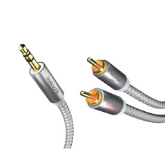 In - Akustik Premium câble audio 3,5 mm jack - Cinch 5,0 m