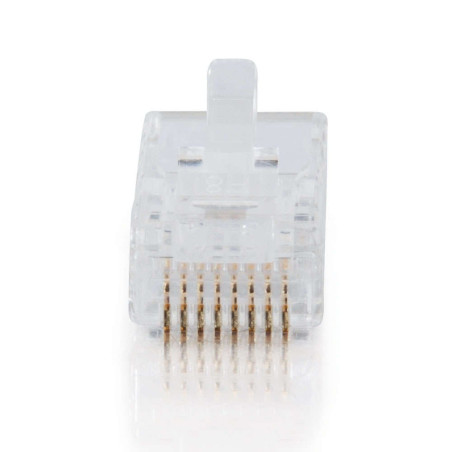 C2G Lot de 25 fiches modulaires RJ45 Cat5E 8 x 8 pour câble plat