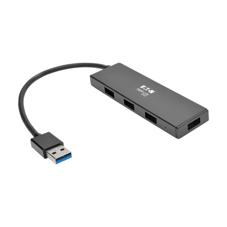 Eaton Tripp Lite Hub Ultra Slim avec 4 Ports USB 3.0, 5 Gbps, Transfert de données, Câble USB 3.0 intégré, Jusqu’à 1.5A de Charg