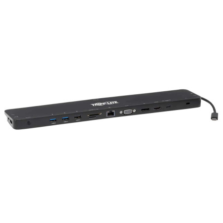 Eaton Tripp Lite Station d’Accueil USB-C -Triple écran, 4K HDMI à 30 Hz, DisplayPort, VGA, USB-A 3.2 Gen 1, Port Gigabit Etherne