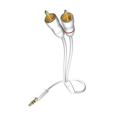 In-akustik Star Câble audio MP3 Jack 3,5 mm / 2 x RCA 5 m Blanc (Import Allemagne)