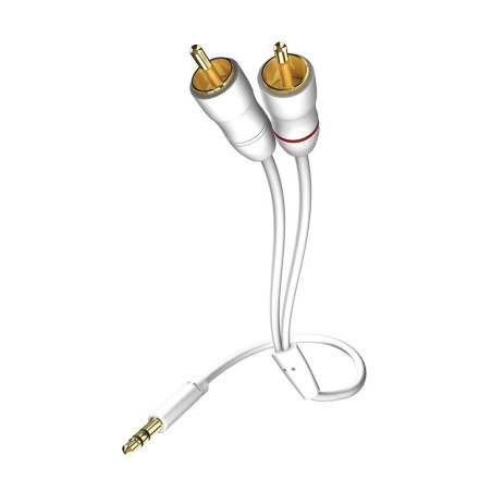 In-akustik Star Câble audio MP3 Jack 3,5 mm / 2 x RCA 5 m Blanc (Import Allemagne)