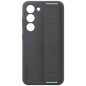 Coque en silicone avec lanière pour Samsung Galaxy S23 5G Noir