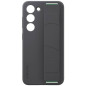 Coque en silicone avec lanière pour Samsung Galaxy S23 5G Noir