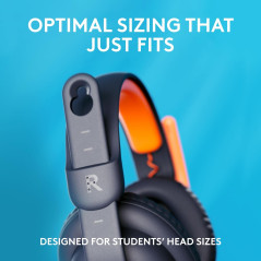 Logitech Zone Learn Casque Filaire avec Microphone pour Les élèves, Ajustement Confortable et réglable pour Les Enfants, USB-C, 