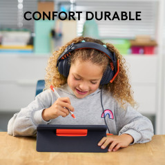 Logitech Zone Learn Casque Filaire avec Microphone pour Les élèves, Ajustement Confortable et réglable pour Les Enfants, Prise A