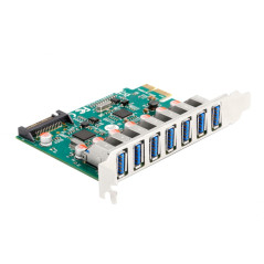 DeLOCK Carte PCI Express x1 vers 7 x Externe USB 5 Gbps Type-A Femelle