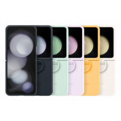 Samsung Etui Support Coque Z Flip 5 Silicone avec Anneau Marine