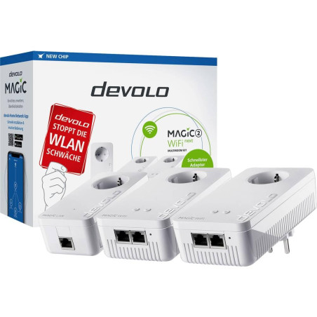 Devolo Magic 2 WiFi Next Multiroom Kit 2400 Mbit/s Ethernet/LAN Blanc 3 pièce(s)