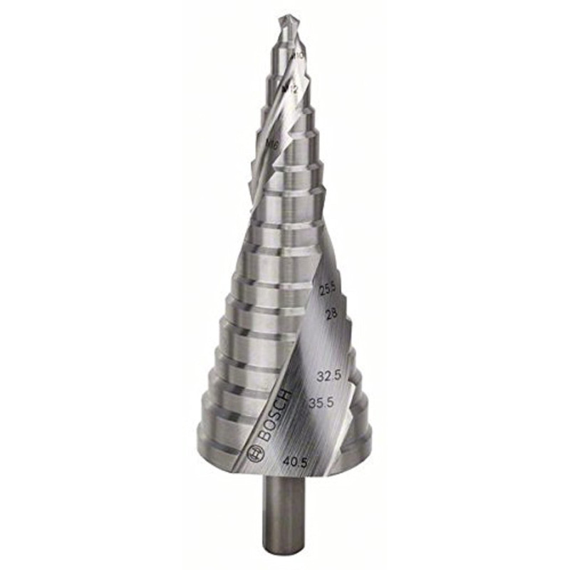 Bosch Accessories 2608587427 Fraise étagée queue 3 pans pour presse-étoupes Longueur 125,5 mm Exécution HSS