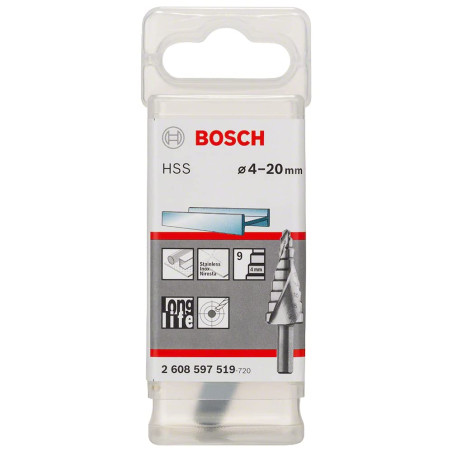 Bosch Accessories 2608597518 Fraise étagée queue 3 pans Longueur 50 mm Exécution HSS