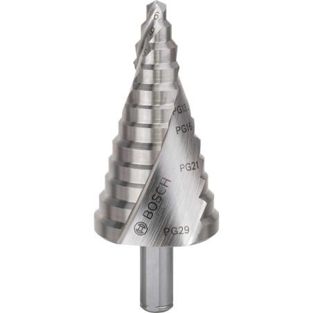 Bosch 2608587428 Fraise étagée queue 3 pans pour presse-étoupes Longueur 93 mm Exécution HSS