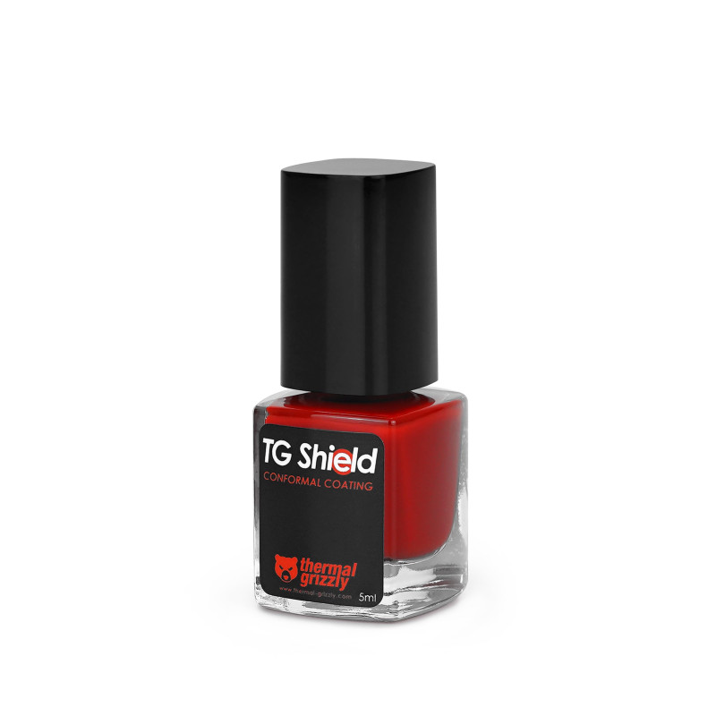 Thermal Grizzly - TG Shield (5 ml, rouge) - Protège les composants contre la pâte thermique liquide et les courts-circuits - Rev Thermal Grizzly - TG Shield (5 ml, rouge) - Protège les composants contre la pâte thermique liquide et les courts-circuits - Rev