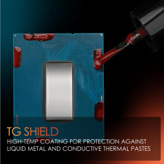 Thermal Grizzly - TG Shield (5 ml, rouge) - Protège les composants contre la pâte thermique liquide et les courts-circuits - Rev
