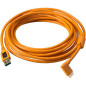 Tether Tools TPro USB 3.0 Micro-B Right Angle 4.6m/15 ORG Tether Tools TPro USB 3.0 Micro-B Right Angle 4.6m/15 ORG