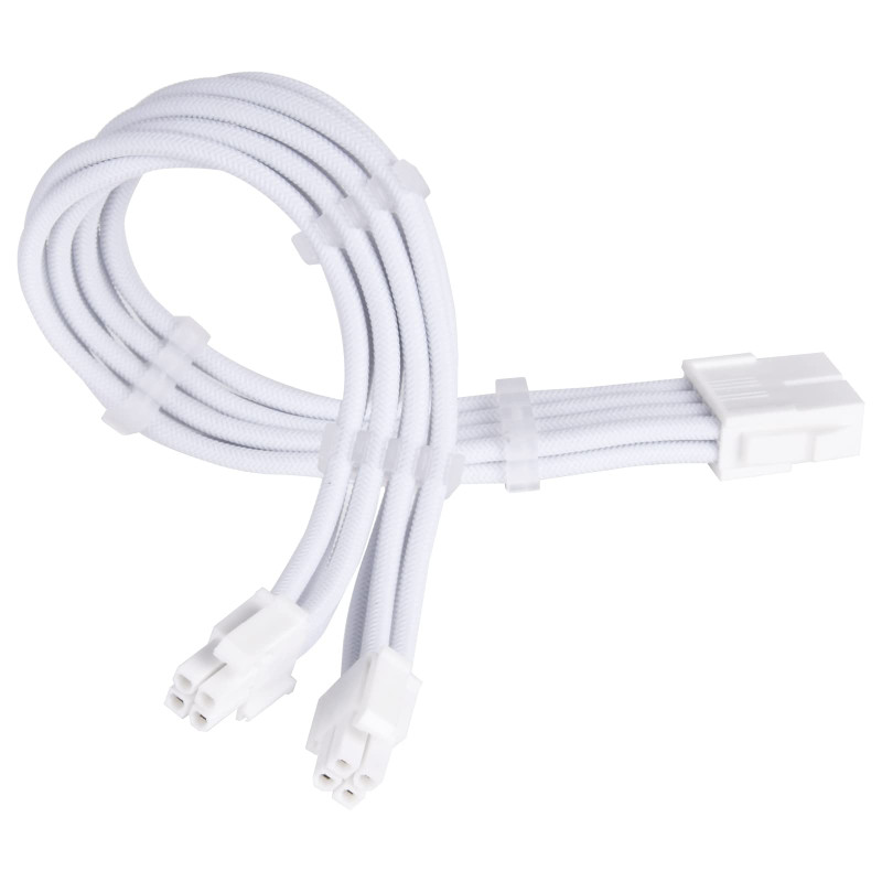 Silverstone SST-PP07E-EPS8W-V2 - Câbles d'extension PSU Super Flexibles, 1 x EPS12V 8pin (4+4), Blanc Silverstone SST-PP07E-EPS8W-V2 - Câbles d'extension PSU Super Flexibles, 1 x EPS12V 8pin (4+4), Blanc