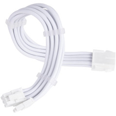 Silverstone SST-PP07E-PCI8W-V2 - Câbles d'extension PSU Super Flexibles, 1 x PCIe 8pin (6+2), Blanc