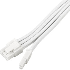 Silverstone SST-PP07E-PCI8W-V2 - Câbles d'extension PSU Super Flexibles, 1 x PCIe 8pin (6+2), Blanc