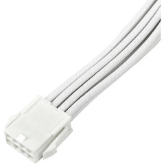 Silverstone SST-PP07E-PCI8W-V2 - Câbles d'extension PSU Super Flexibles, 1 x PCIe 8pin (6+2), Blanc