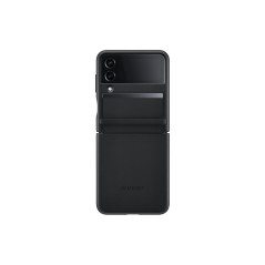 Samsung Galaxy Z Flip4 Etui à Rabat en Cuir Noir