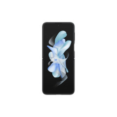 Samsung Galaxy Z Flip4 Etui à Rabat en Cuir Noir
