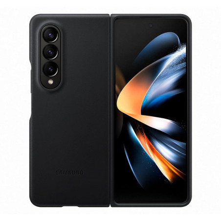 Samsung Coque en Cuir Noir Galaxy Z Fold4
